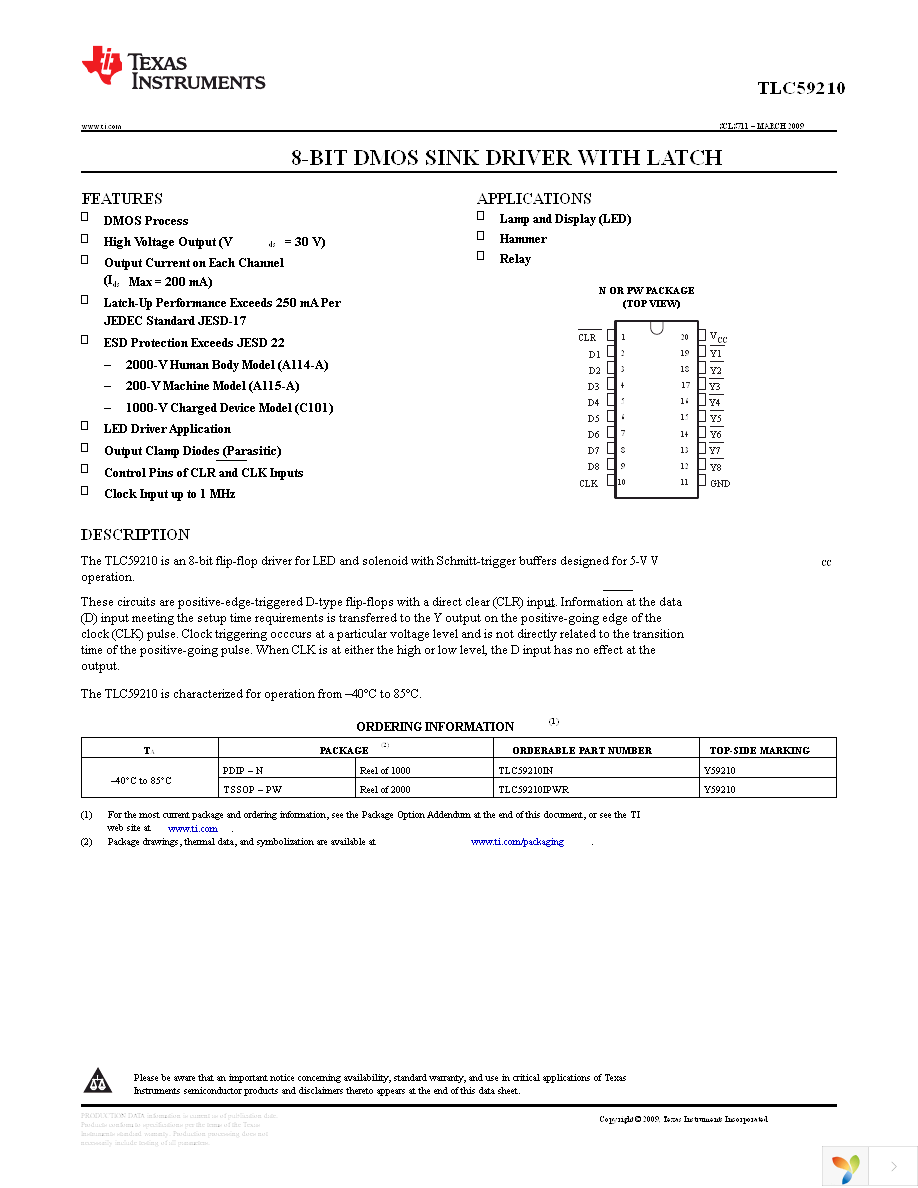 TLC59210IPWR Page 1