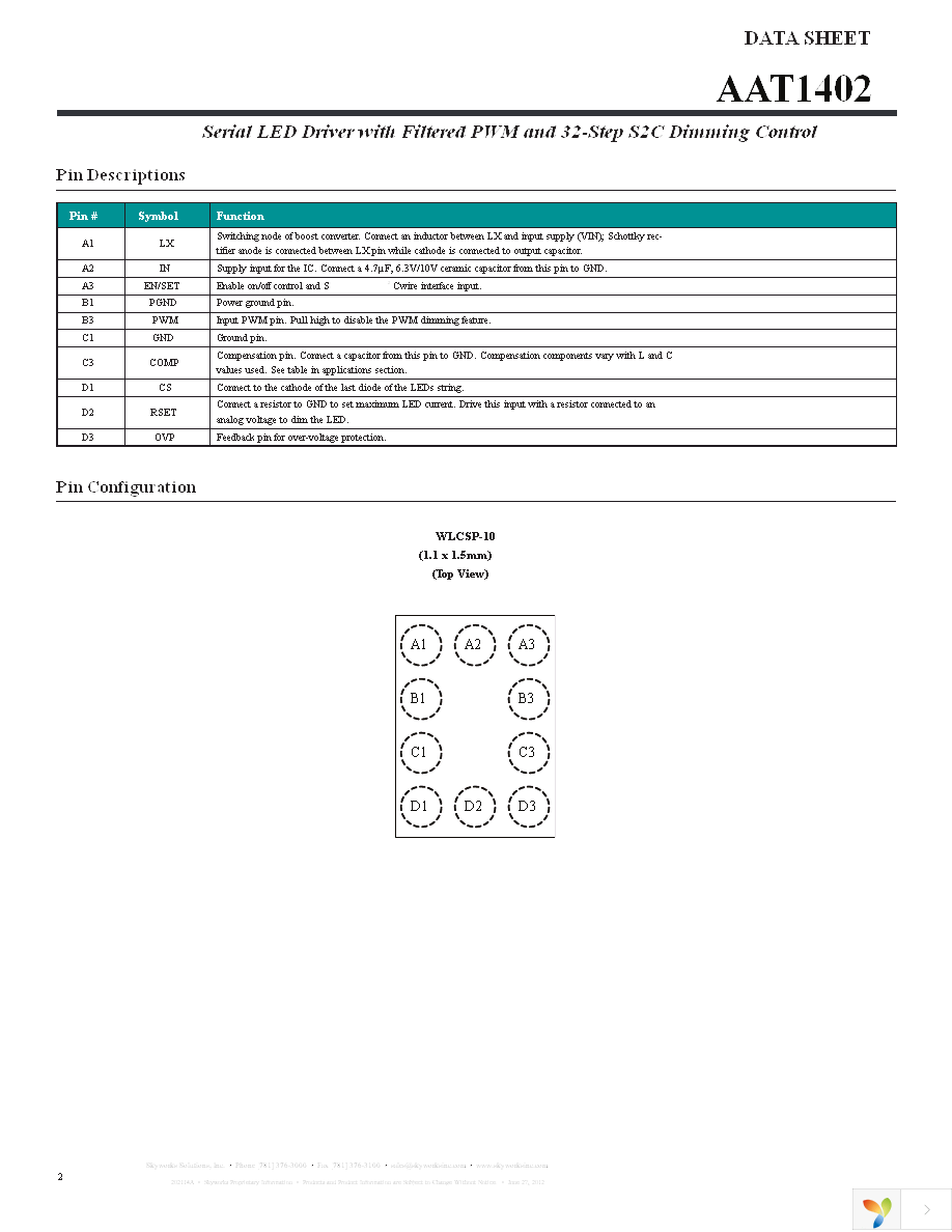 AAT1402IUQ-T1 Page 2