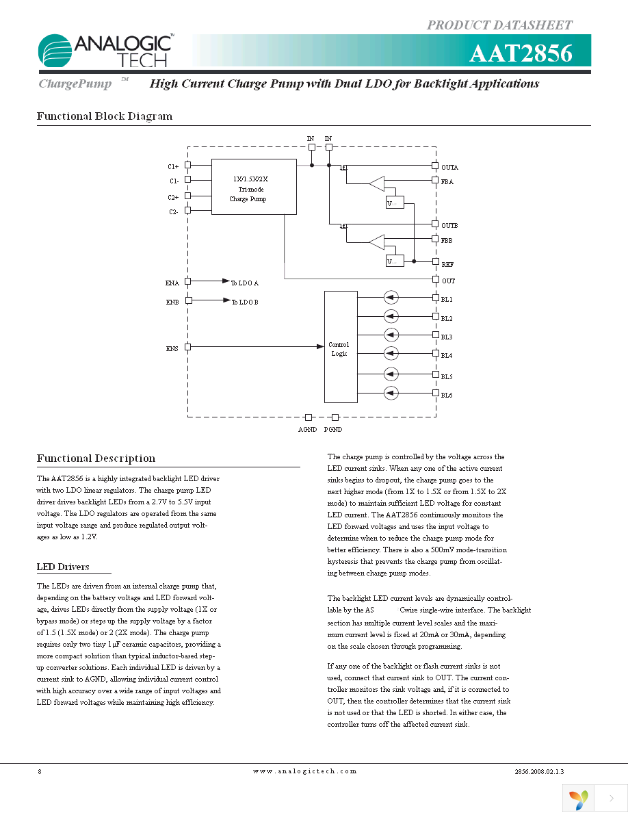 AAT2856INJ-EE-T1 Page 8