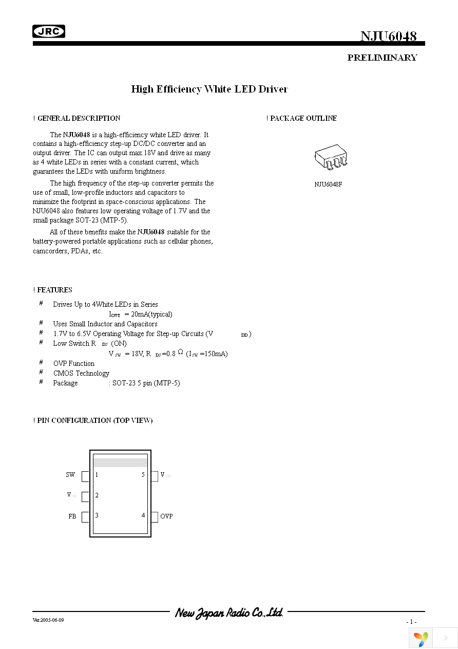 NJU6048F-TE1 Page 1