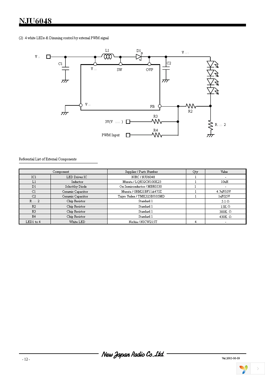 NJU6048F-TE1 Page 12