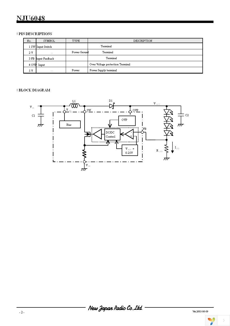 NJU6048F-TE1 Page 2