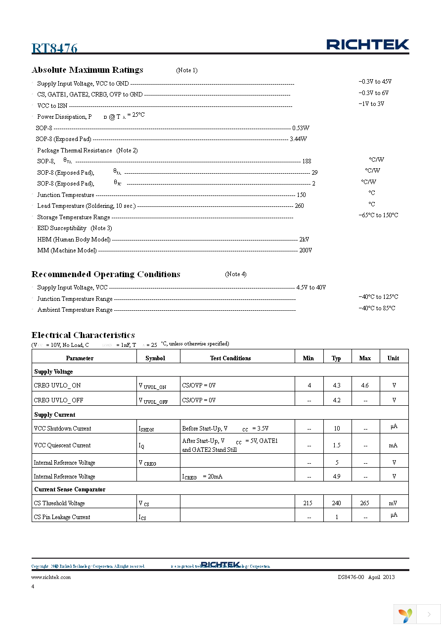 RT8476GS Page 4