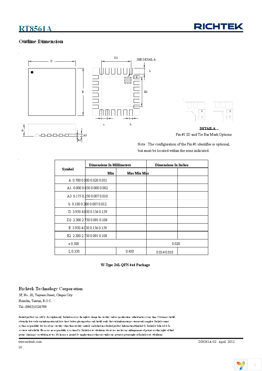 RT8561AGQW Page 16