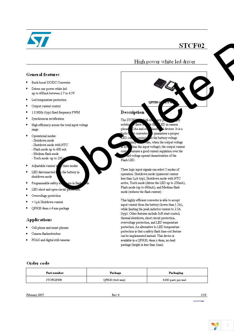 STCF02PNR Page 1