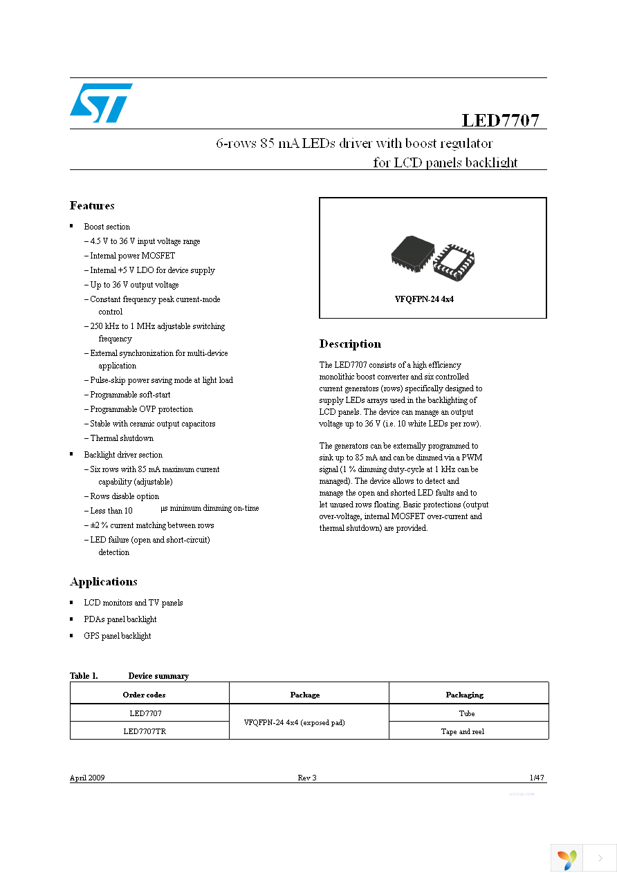 LED7707TR Page 1