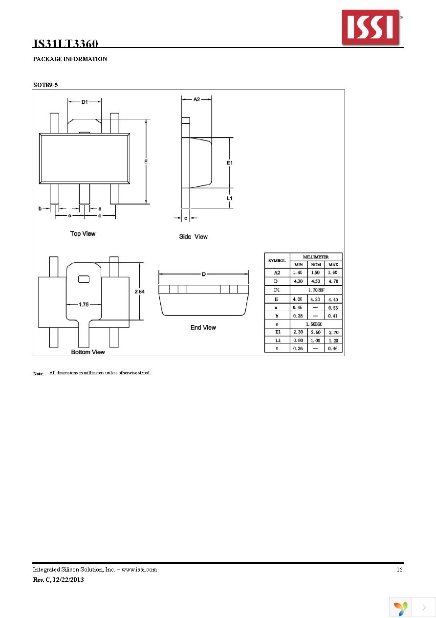 IS31LT3360-SDLS3-TR Page 15