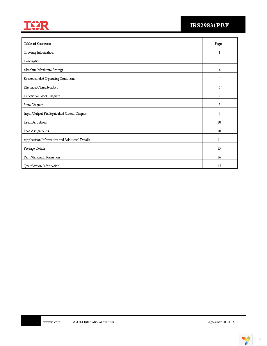 IRS29831PBF Page 2