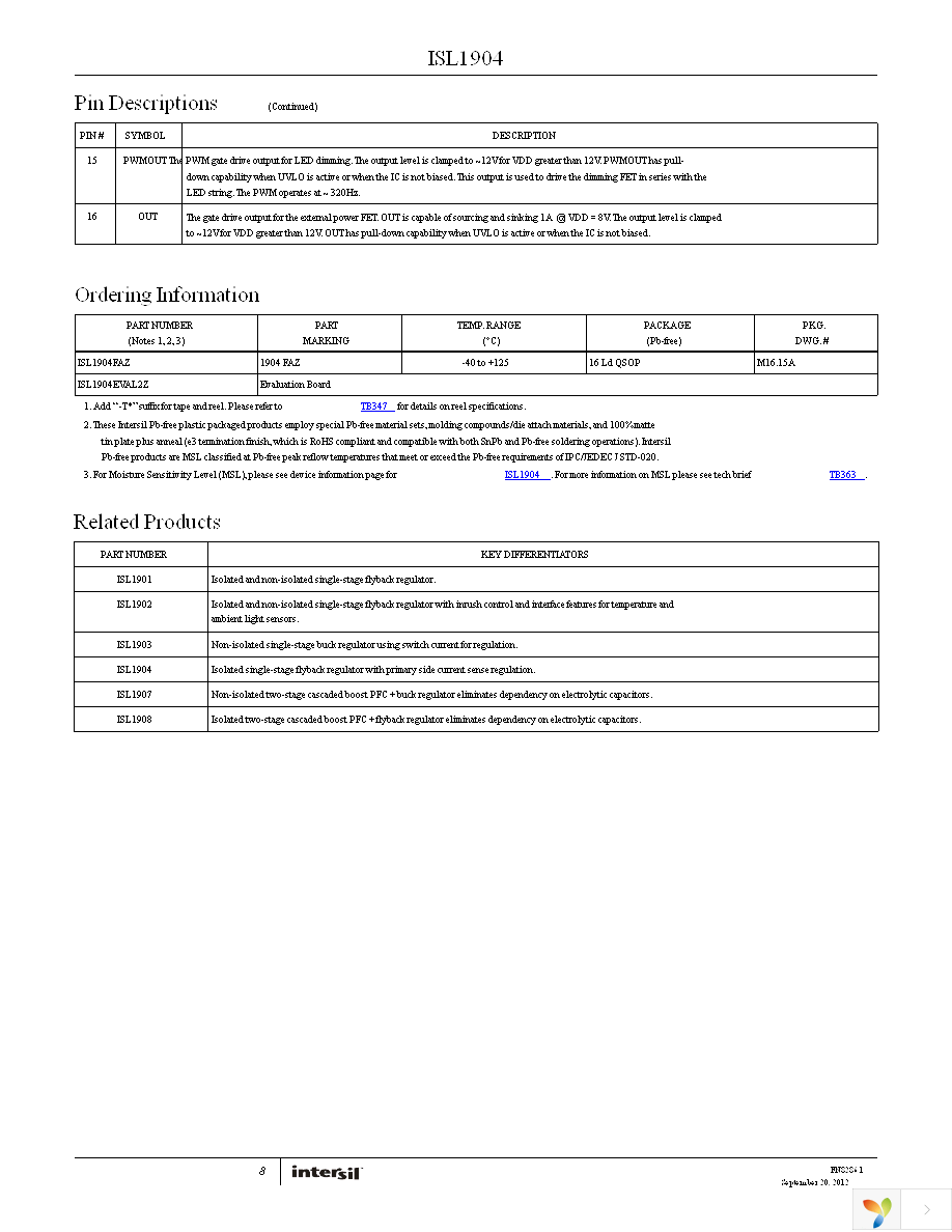 ISL1904FAZ-T7A Page 8