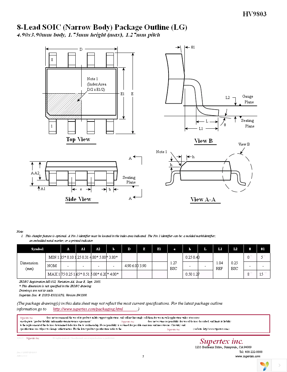 HV9803LG-G Page 7