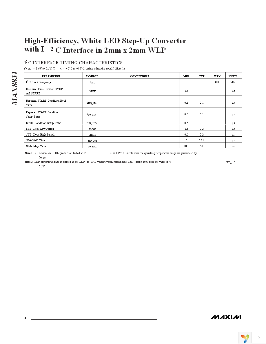 MAX8831EWE+T Page 4