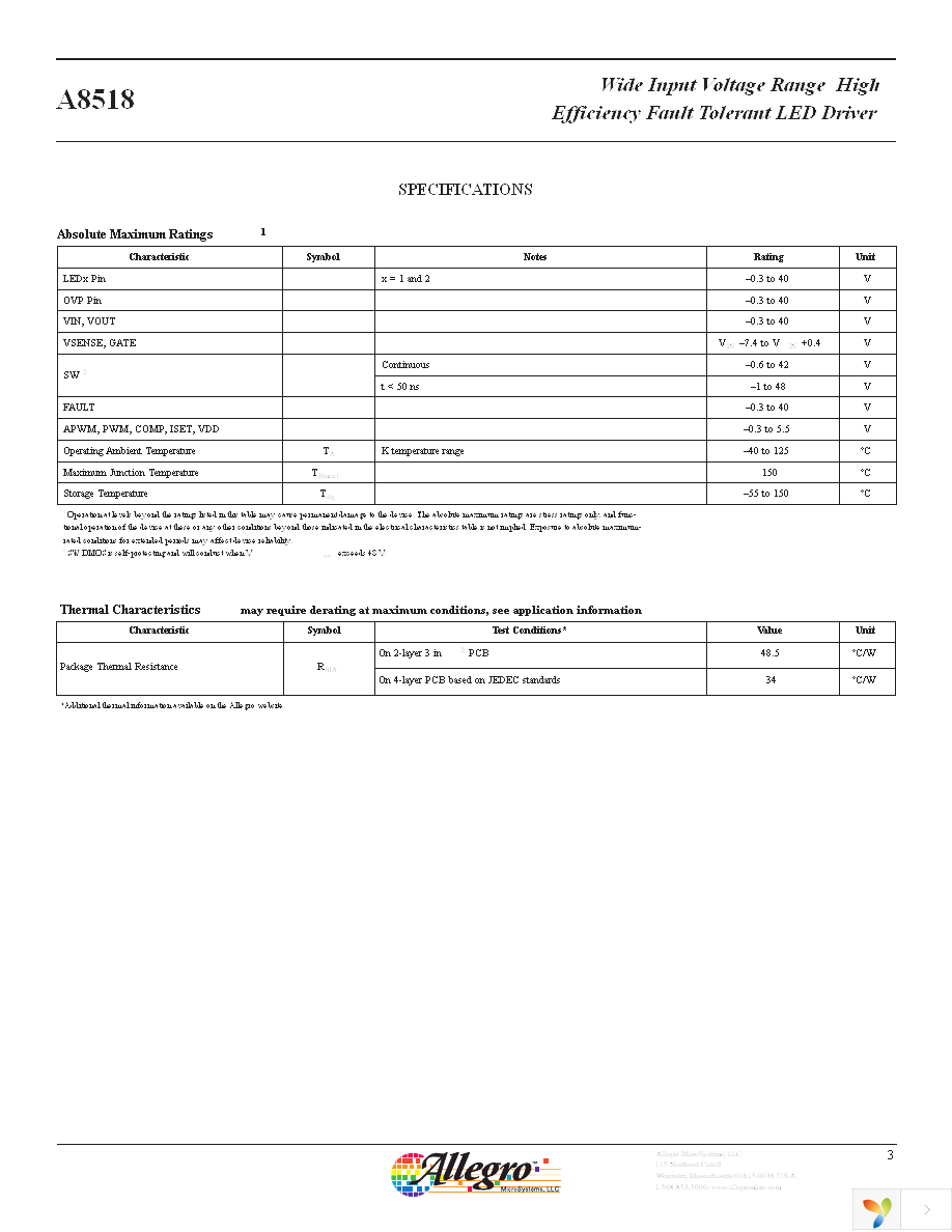 A8518KLPTR-T Page 3