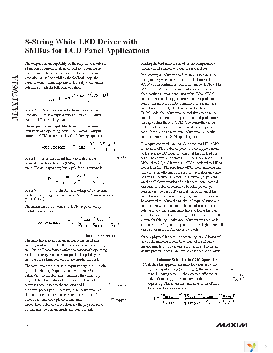 MAX17061AETI+T Page 20