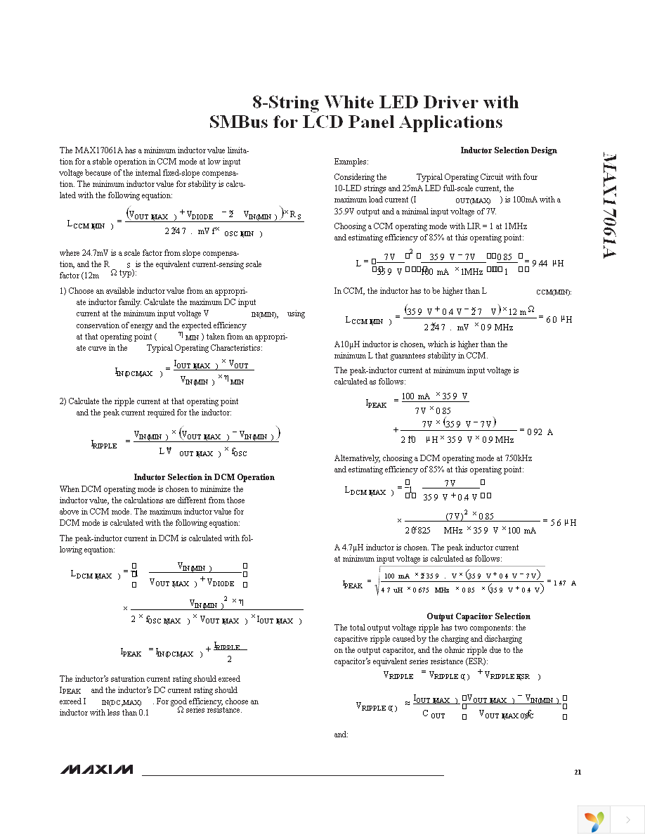 MAX17061AETI+T Page 21