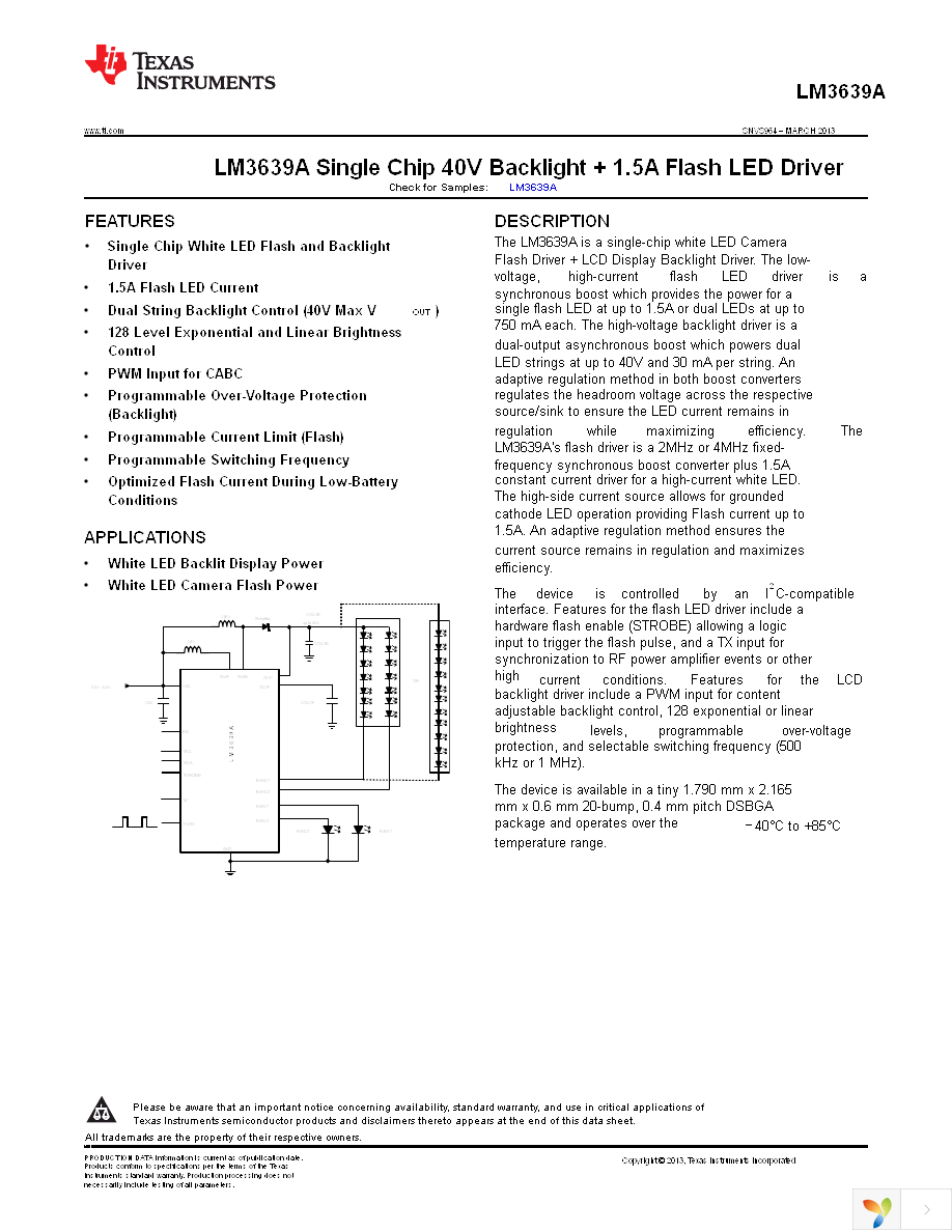 LM3639AYFQR Page 1