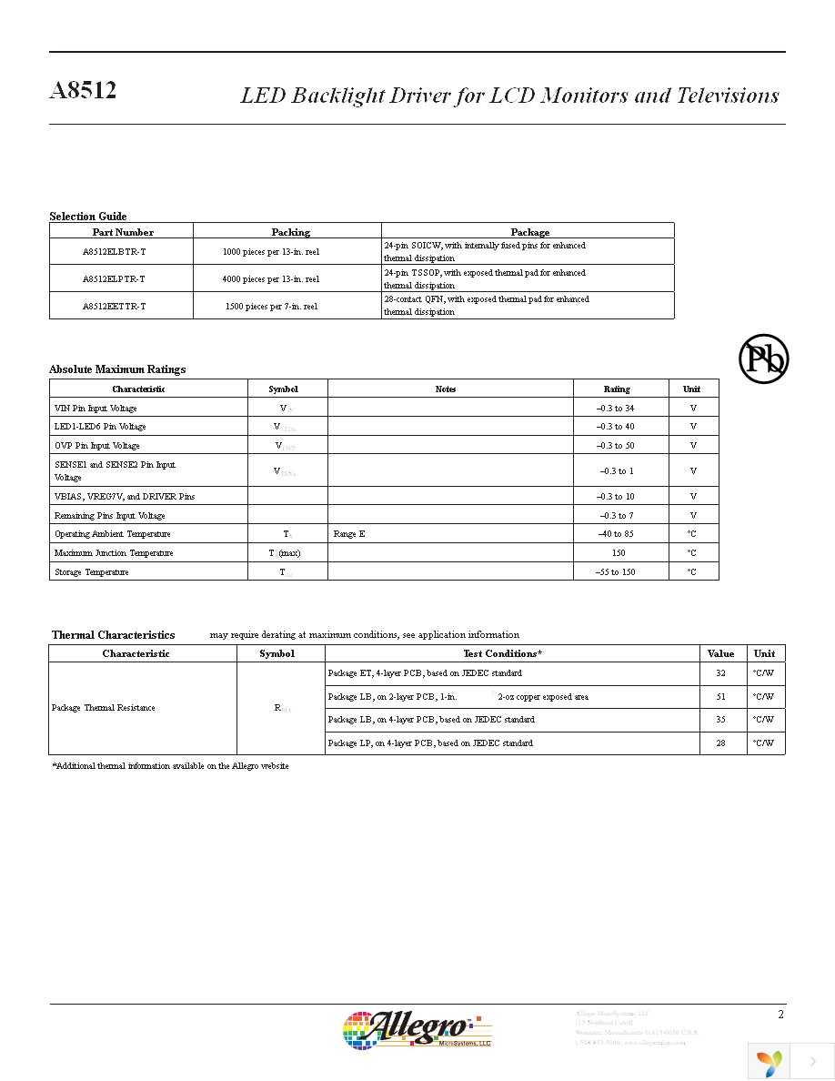 A8512ELPTR-T Page 2