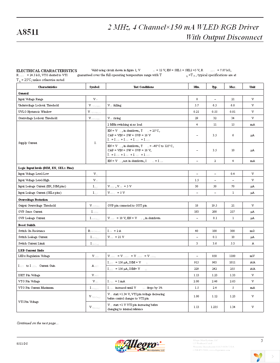 A8511KLPTR-T Page 5