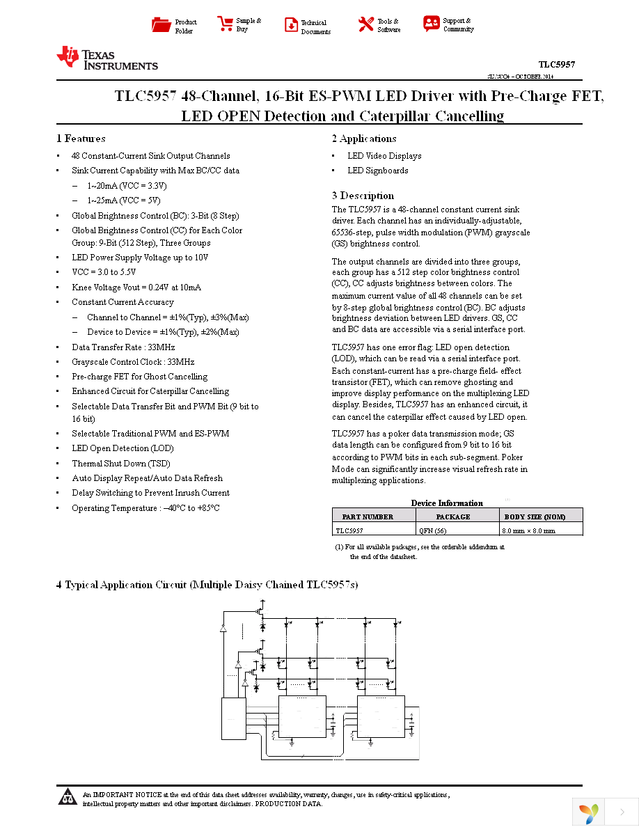 TLC5957RTQT Page 1