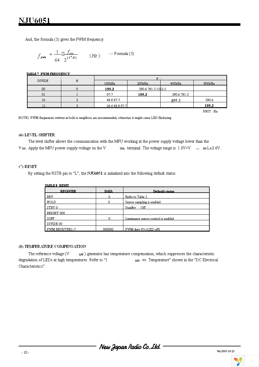 NJU6051V-TE1 Page 10