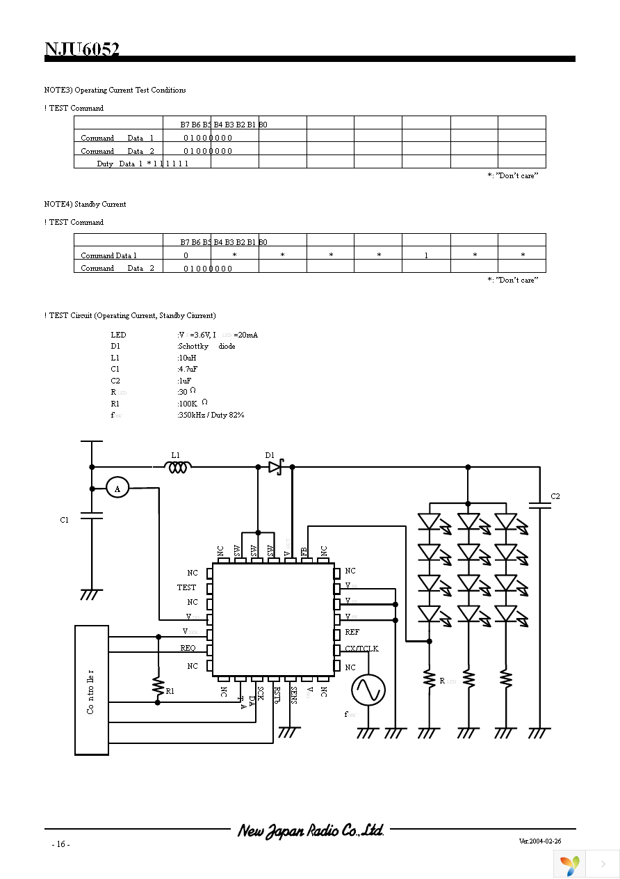 NJU6052V-TE1 Page 16