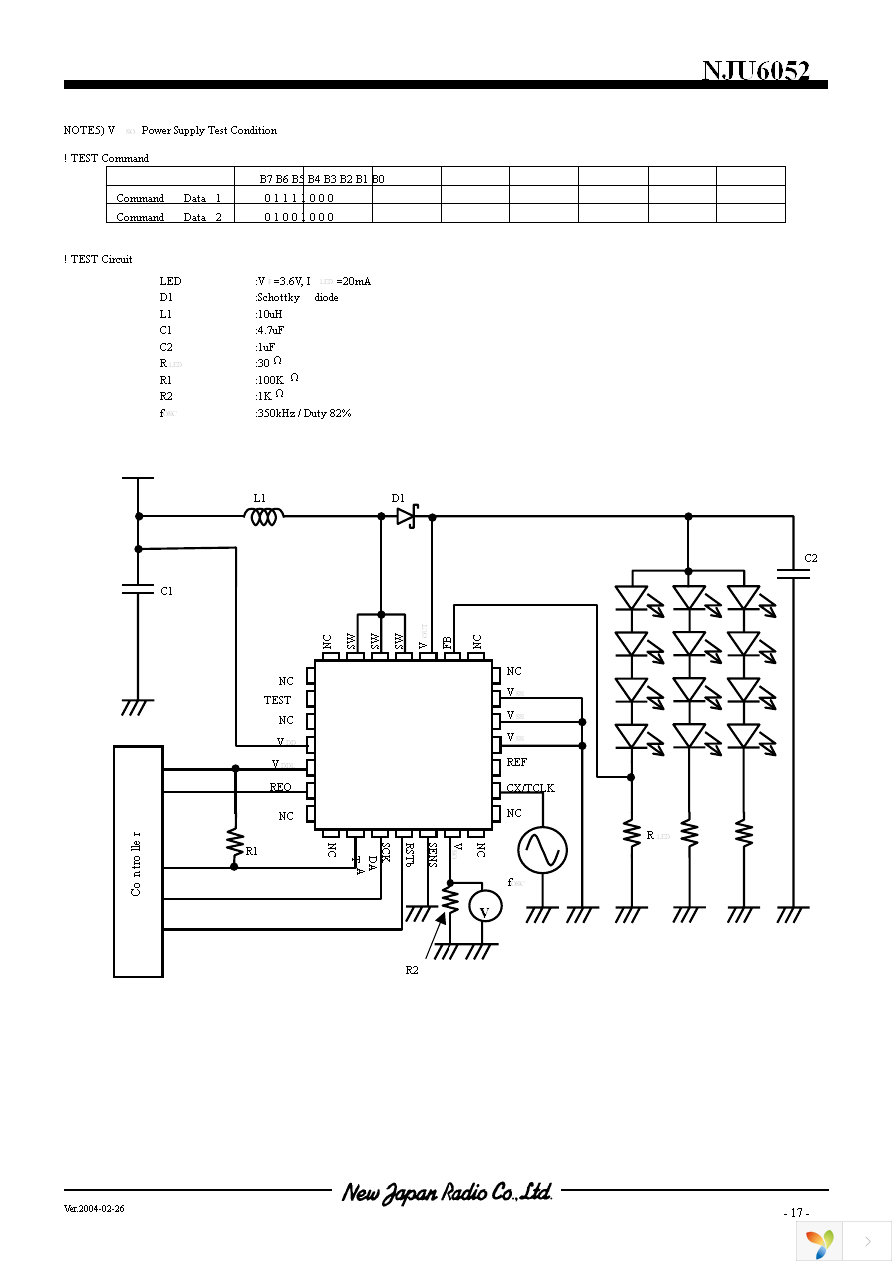 NJU6052V-TE1 Page 17