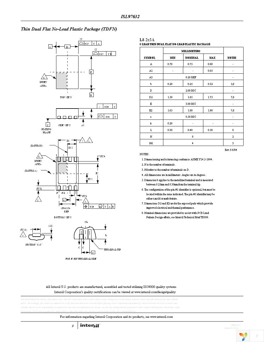 ISL97632IRT26Z-TK Page 9