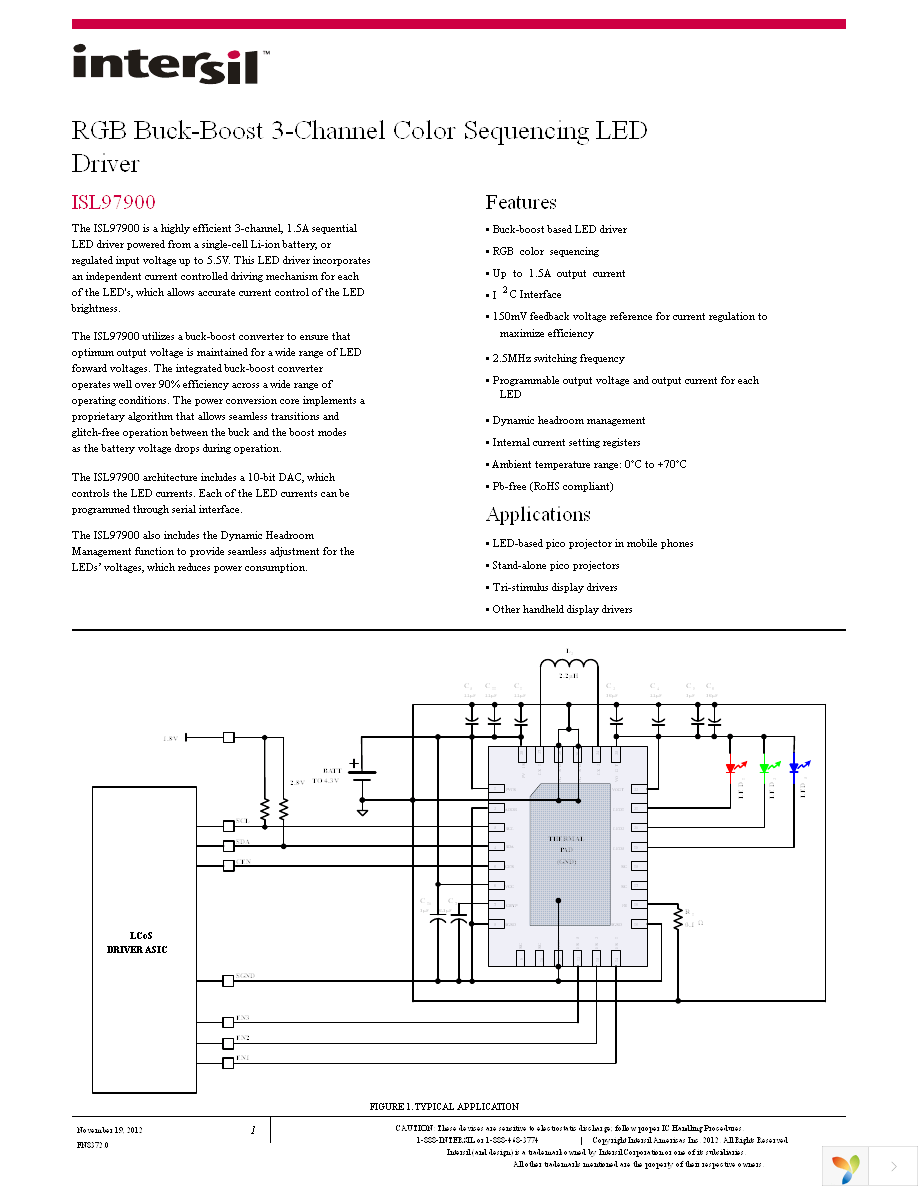 ISL97900CRZ-T Page 1