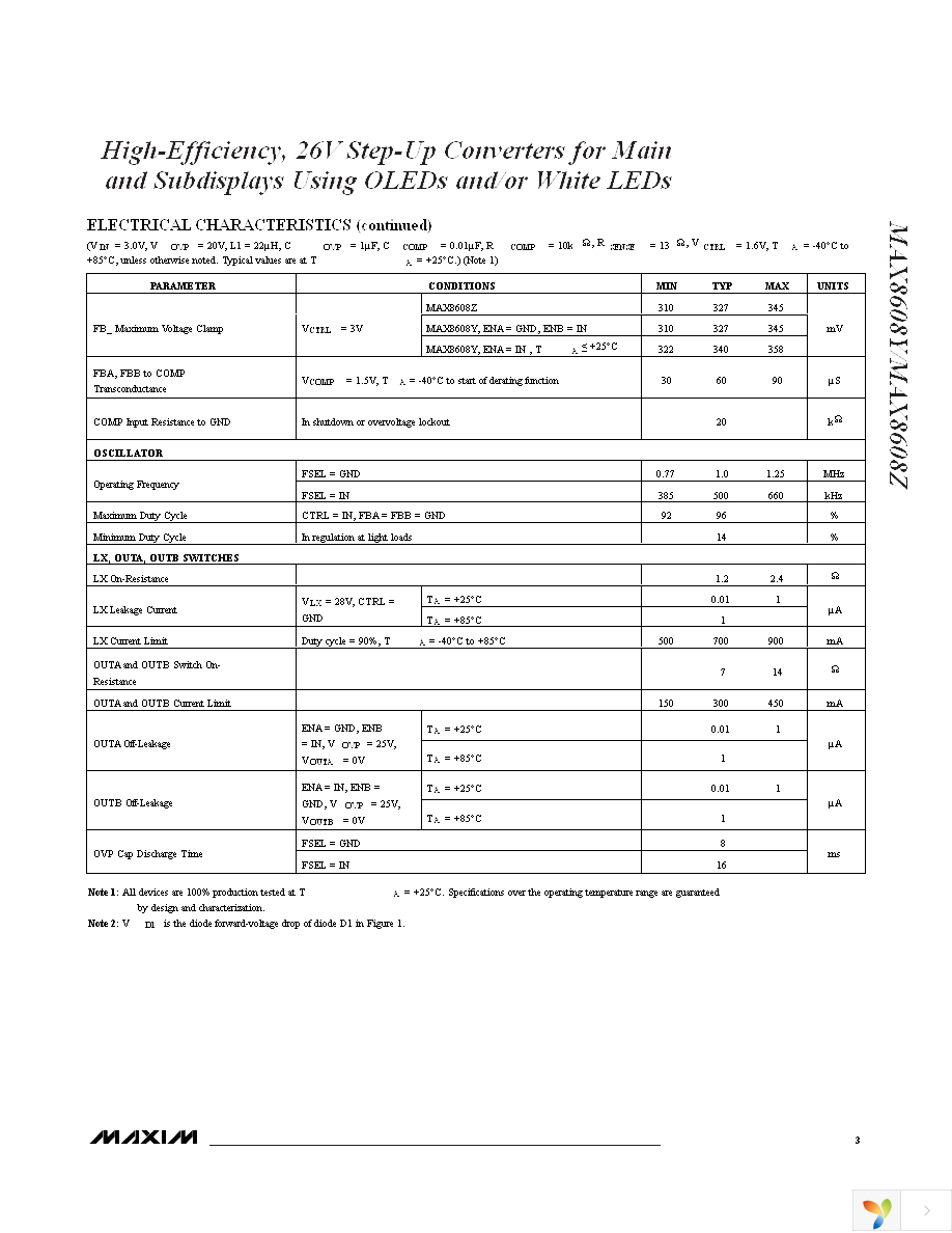 MAX8608ZETD+T Page 3