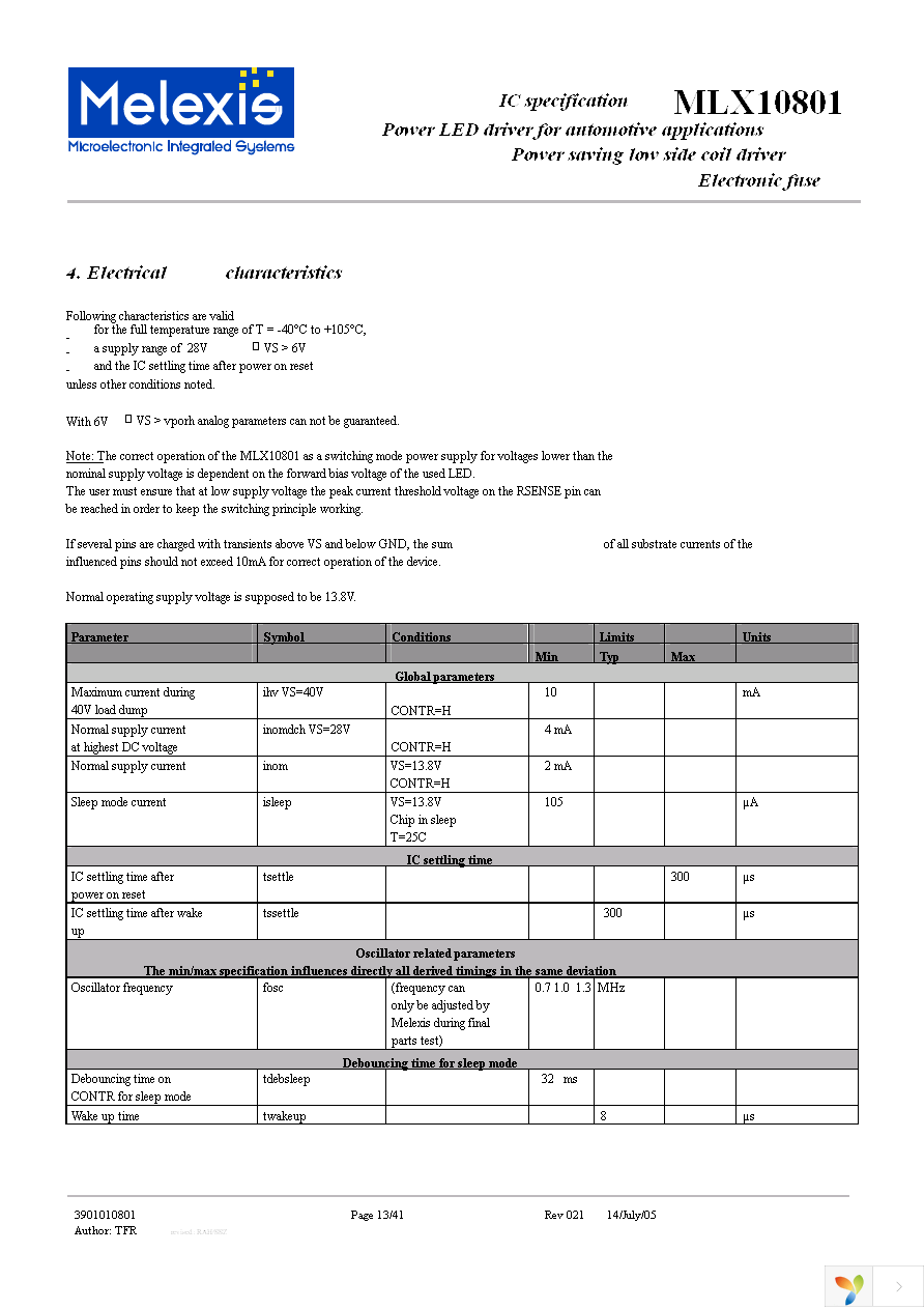 MLX10801RLD Page 13