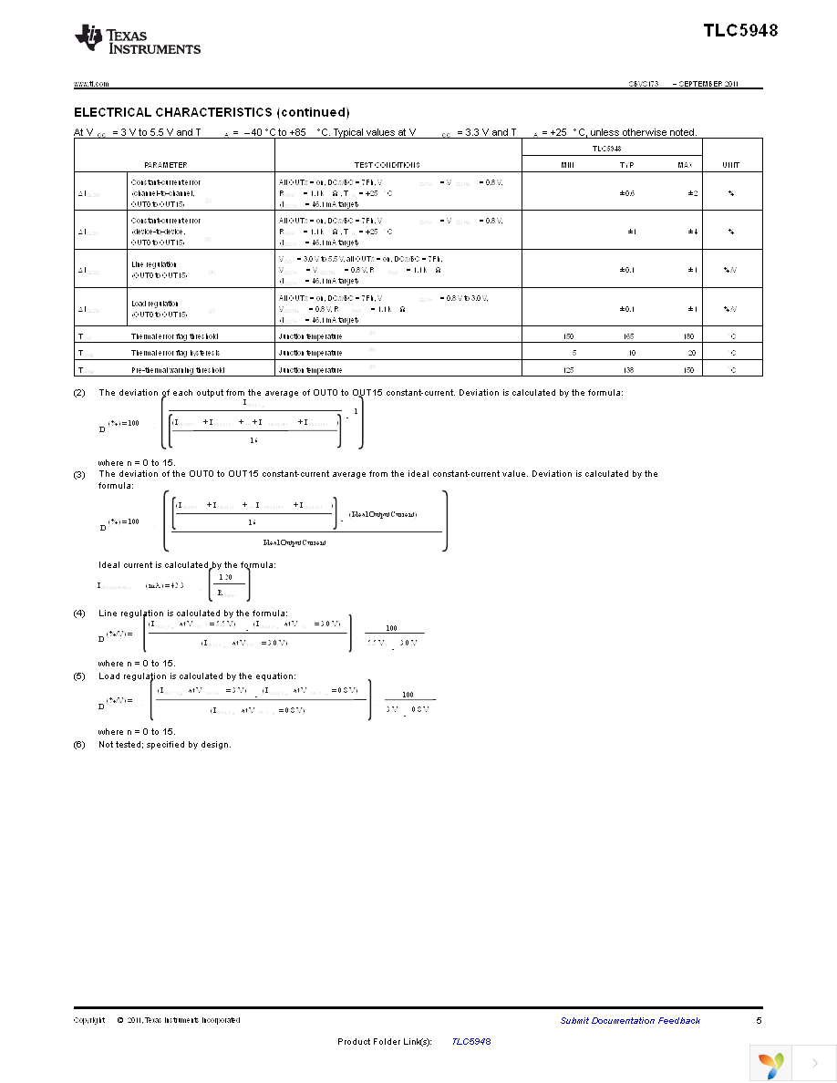 TLC5948PWPR Page 5