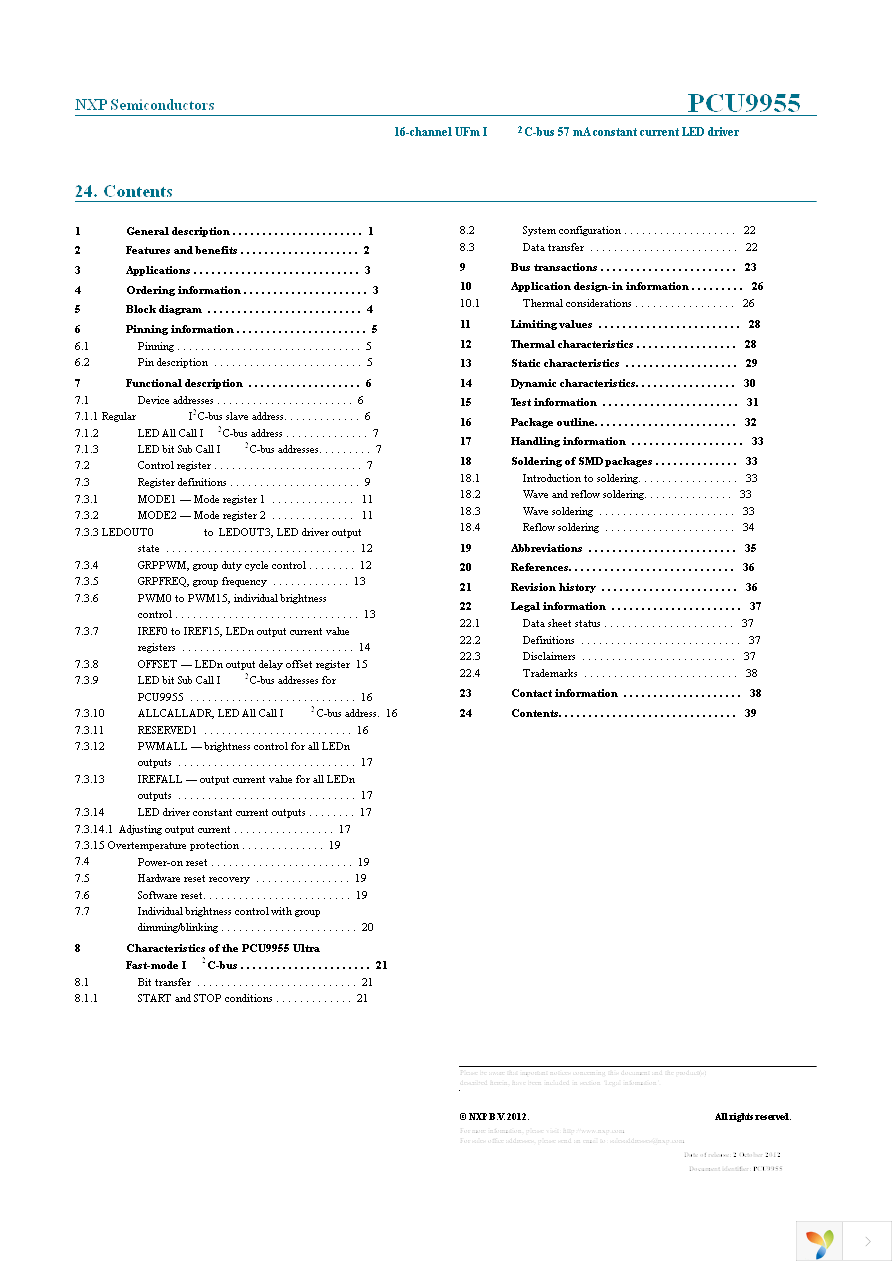 PCU9955TW,118 Page 39