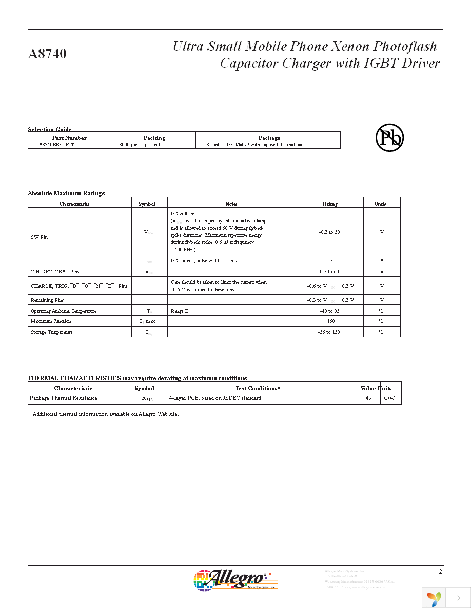 A8740EEETR-T Page 3