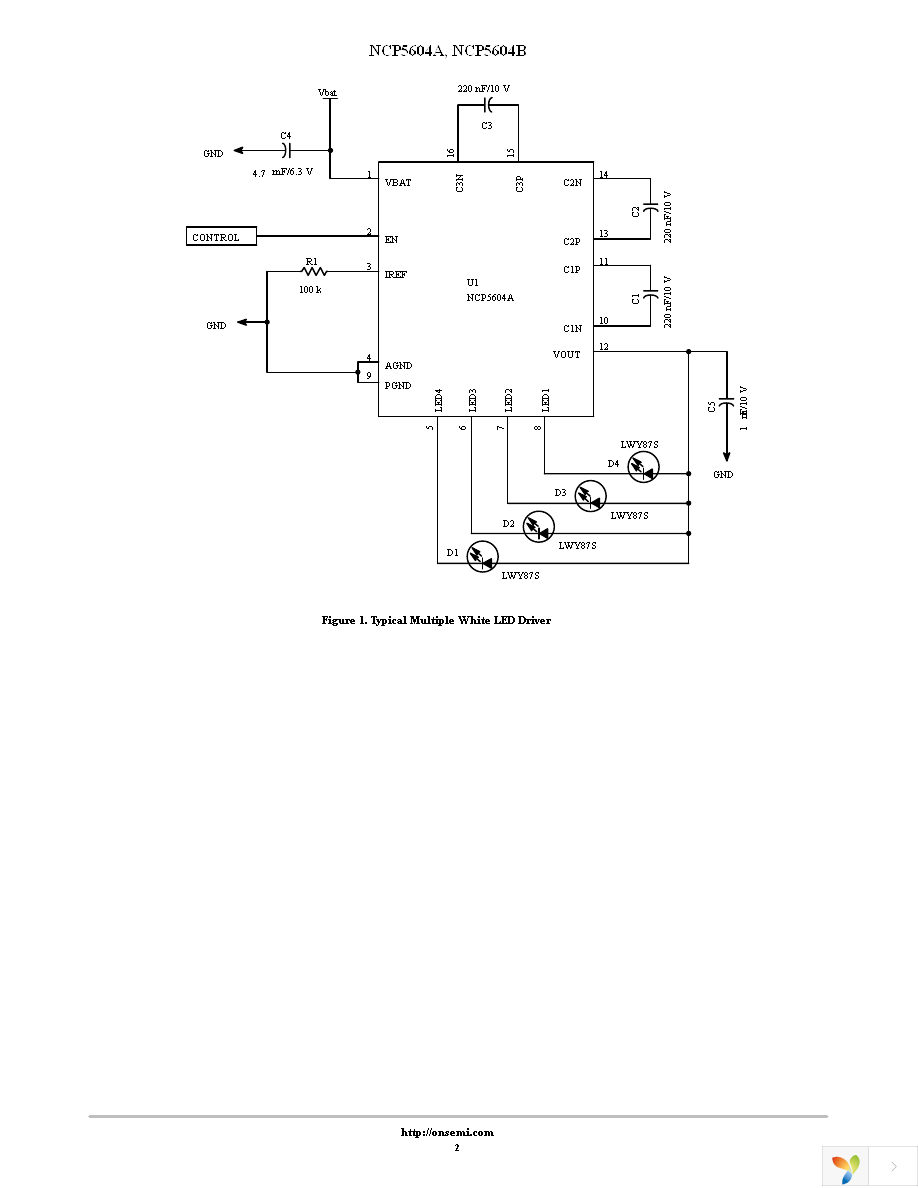 NCP5604AMTR2G Page 2