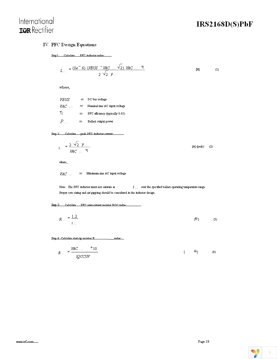 IRS2168DSPBF Page 18