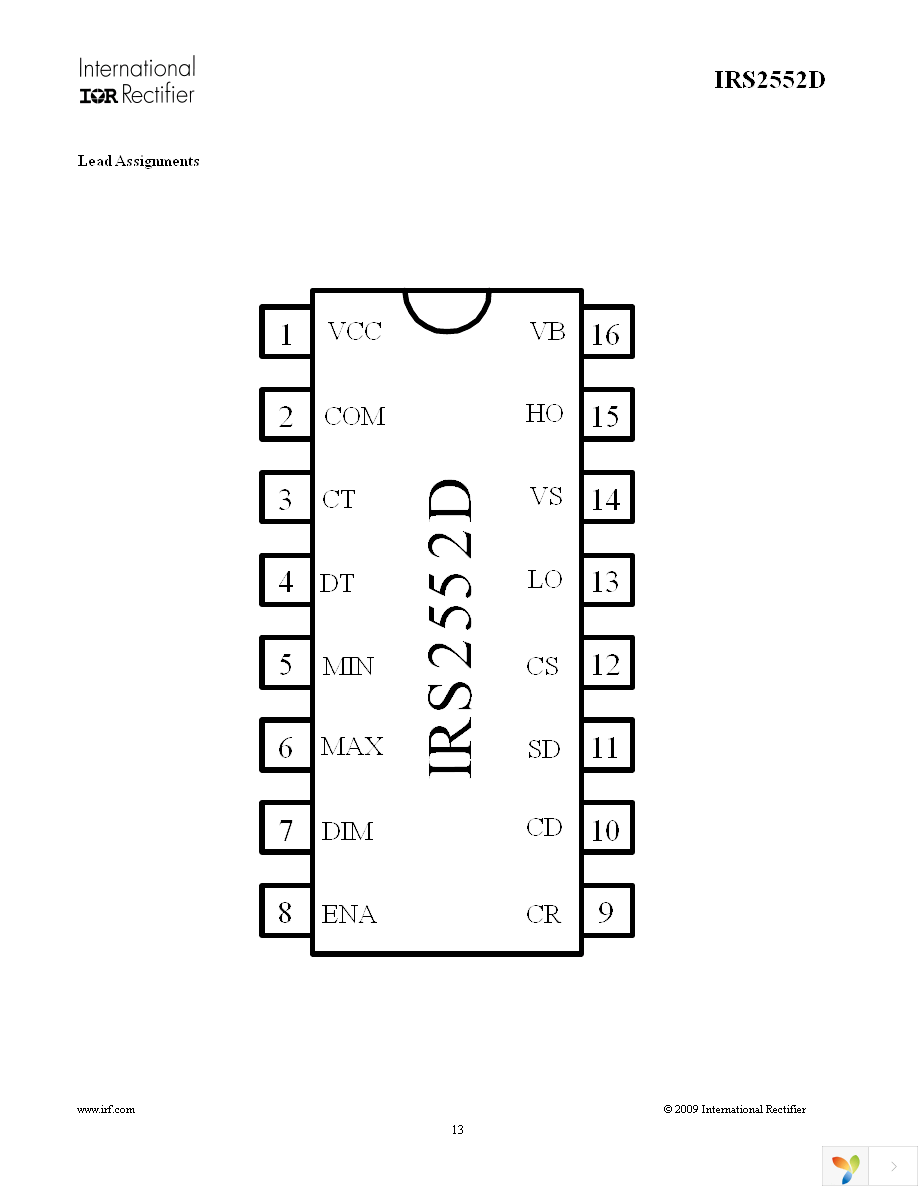 IRS2552DSPBF Page 13