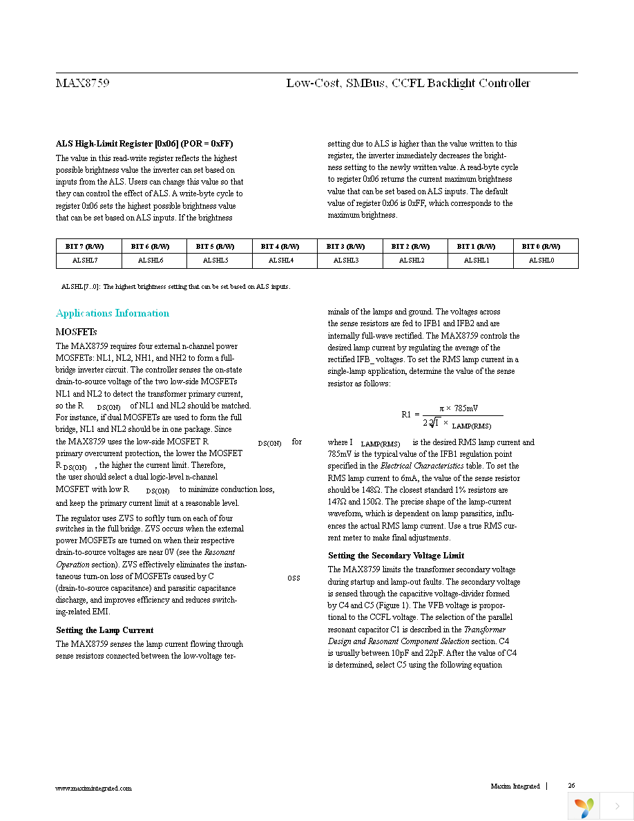 MAX8759ETI+ Page 26