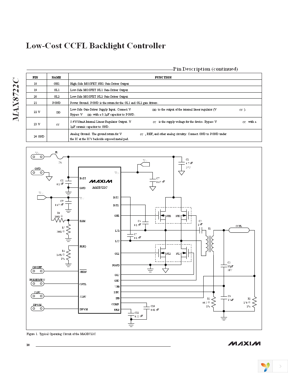 MAX8722CEEG+T Page 10