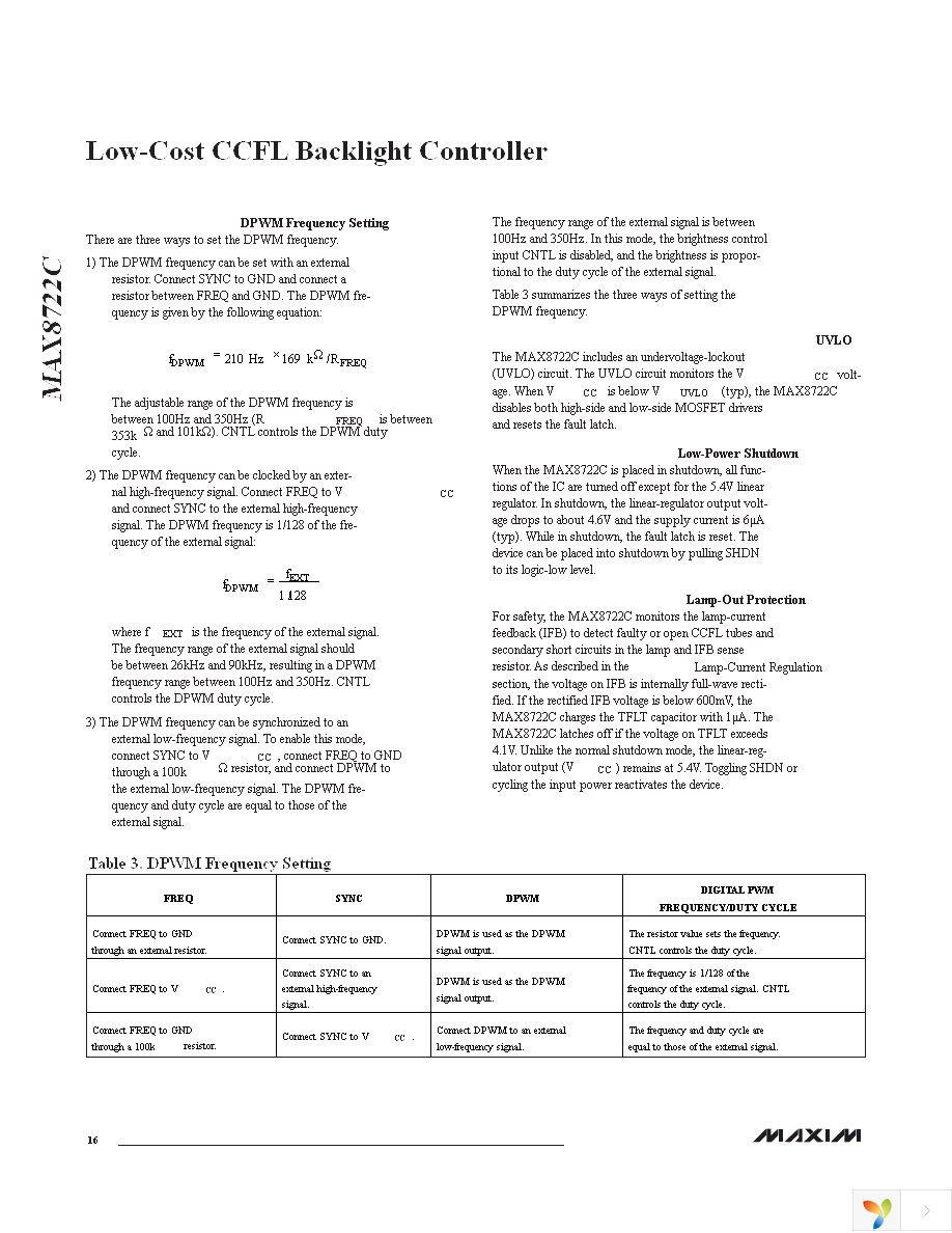 MAX8722CEEG+T Page 16