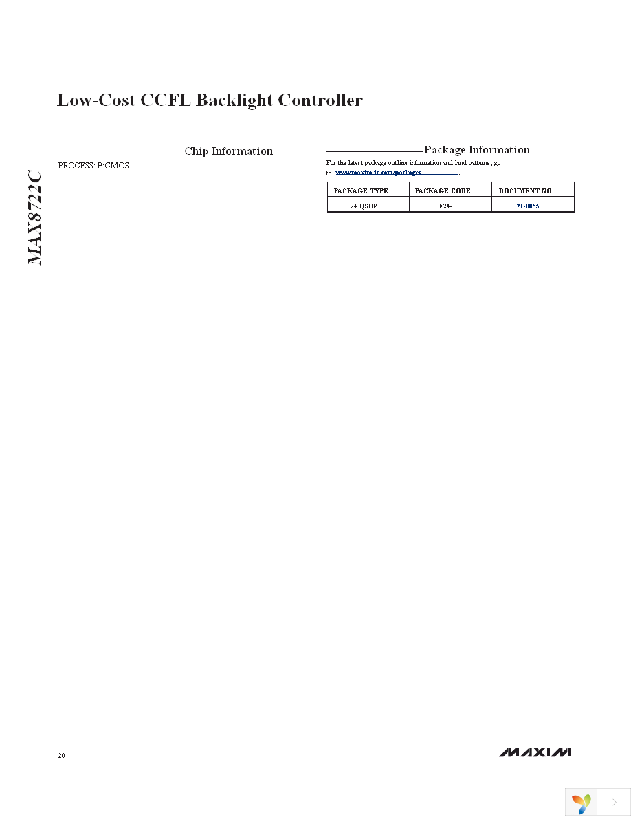 MAX8722CEEG+T Page 20