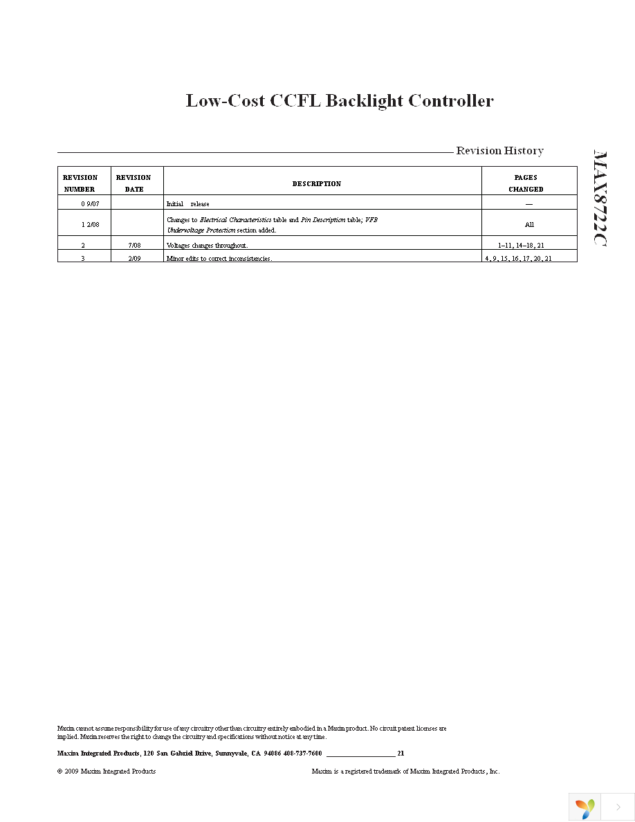 MAX8722CEEG+T Page 21