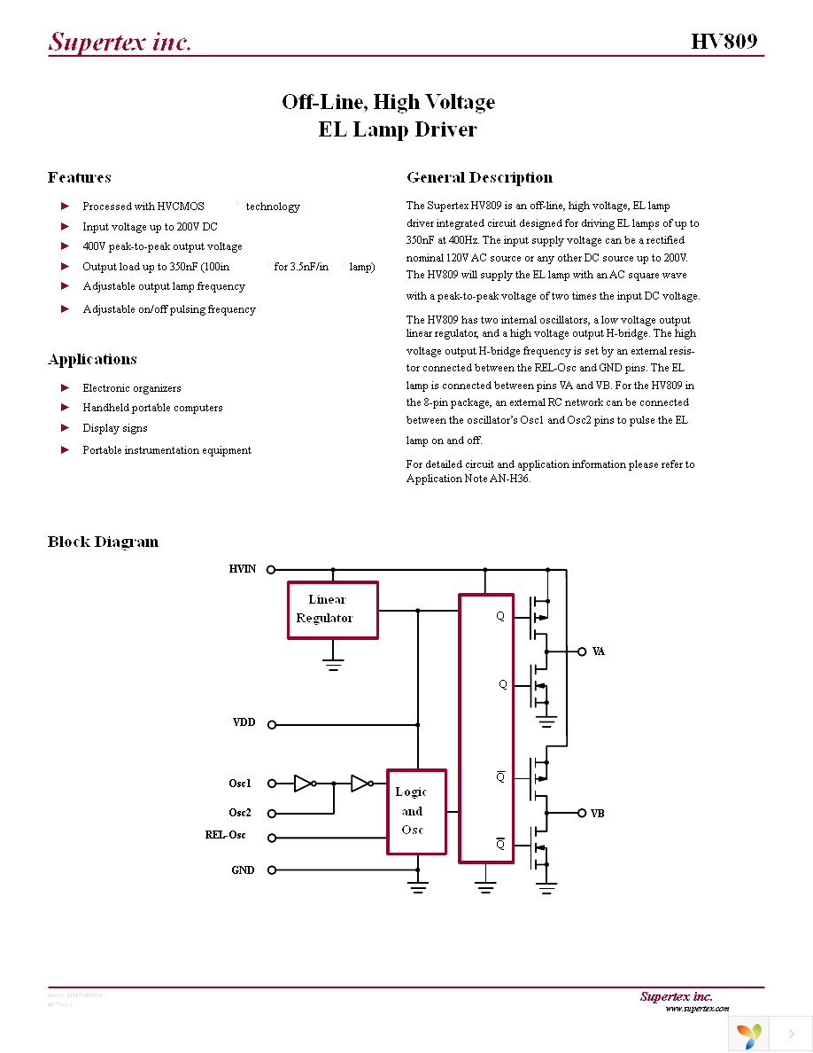 HV809LG-G Page 1