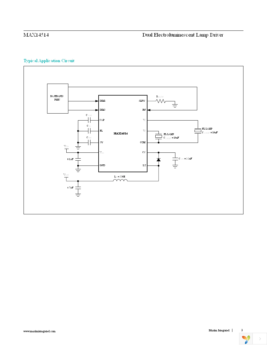 MAX14514ETD+T Page 2