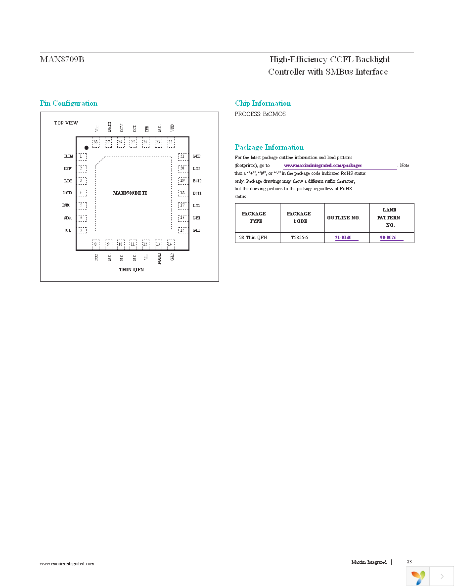 MAX8709BETI+T Page 23