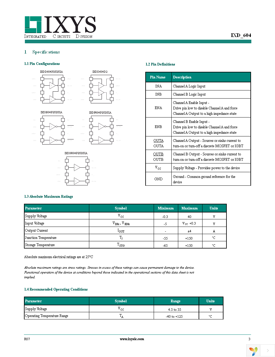 IXDI604SIA Page 3
