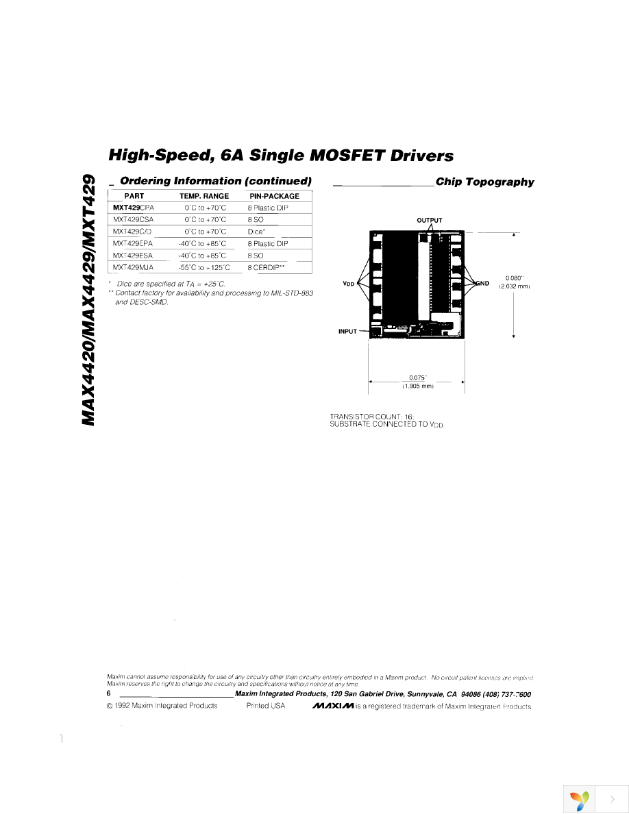 MAX4420ESA+ Page 6