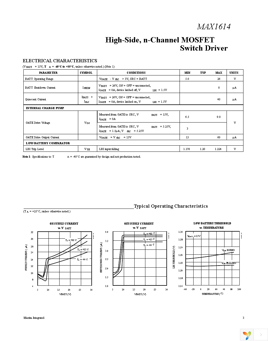 MAX1614EUA+ Page 3