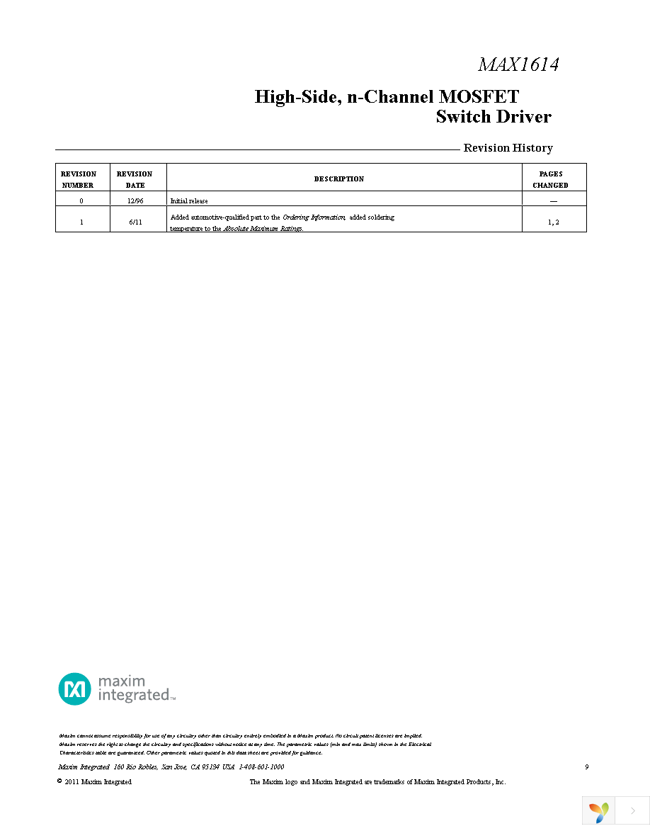 MAX1614EUA+ Page 9