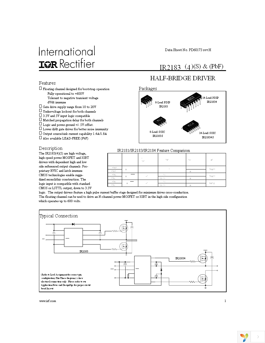 IR2183STRPBF Page 1