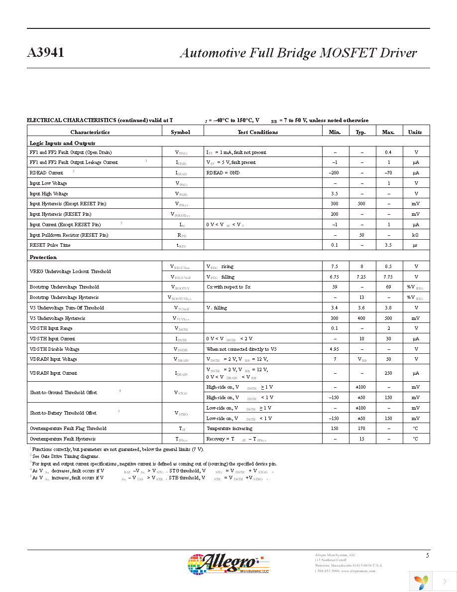 A3941KLPTR-T Page 5