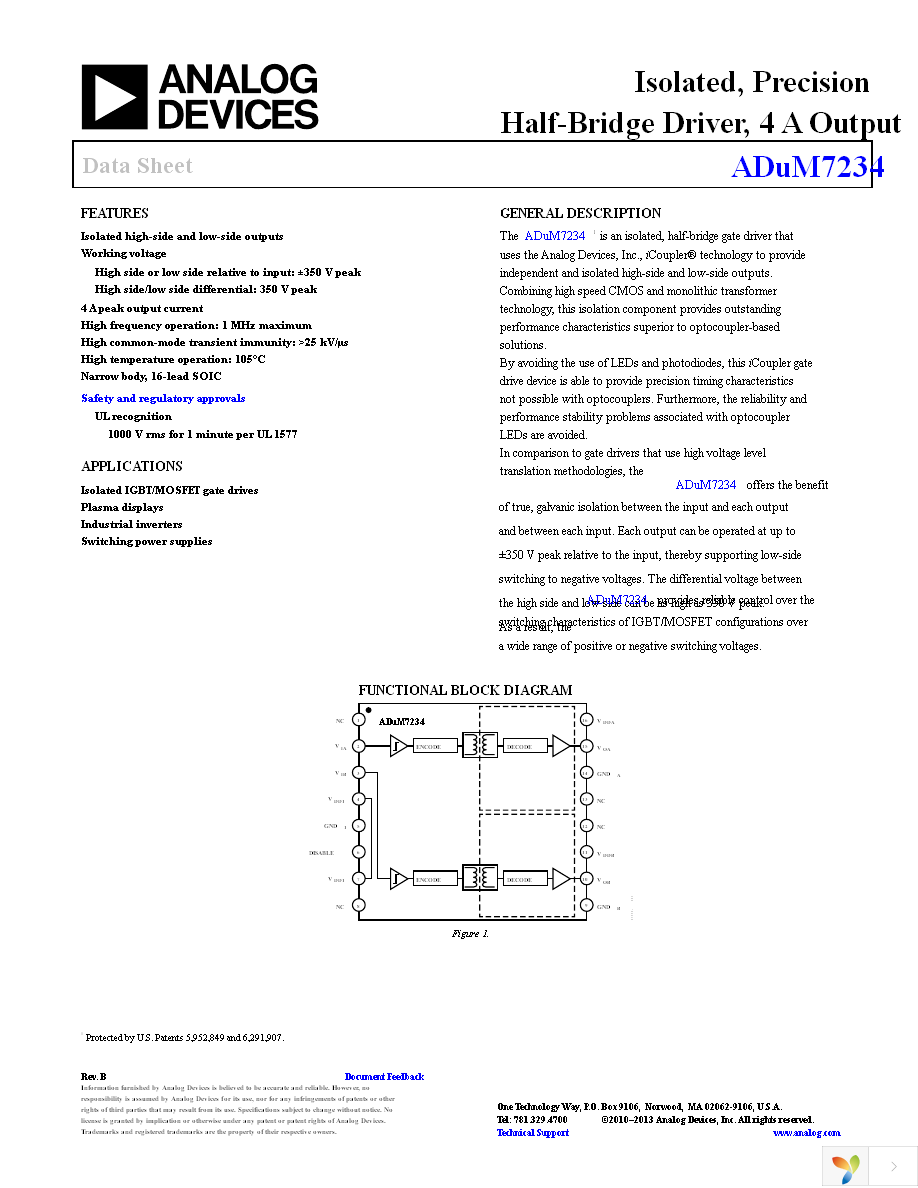 ADUM7234BRZ-RL7 Page 1